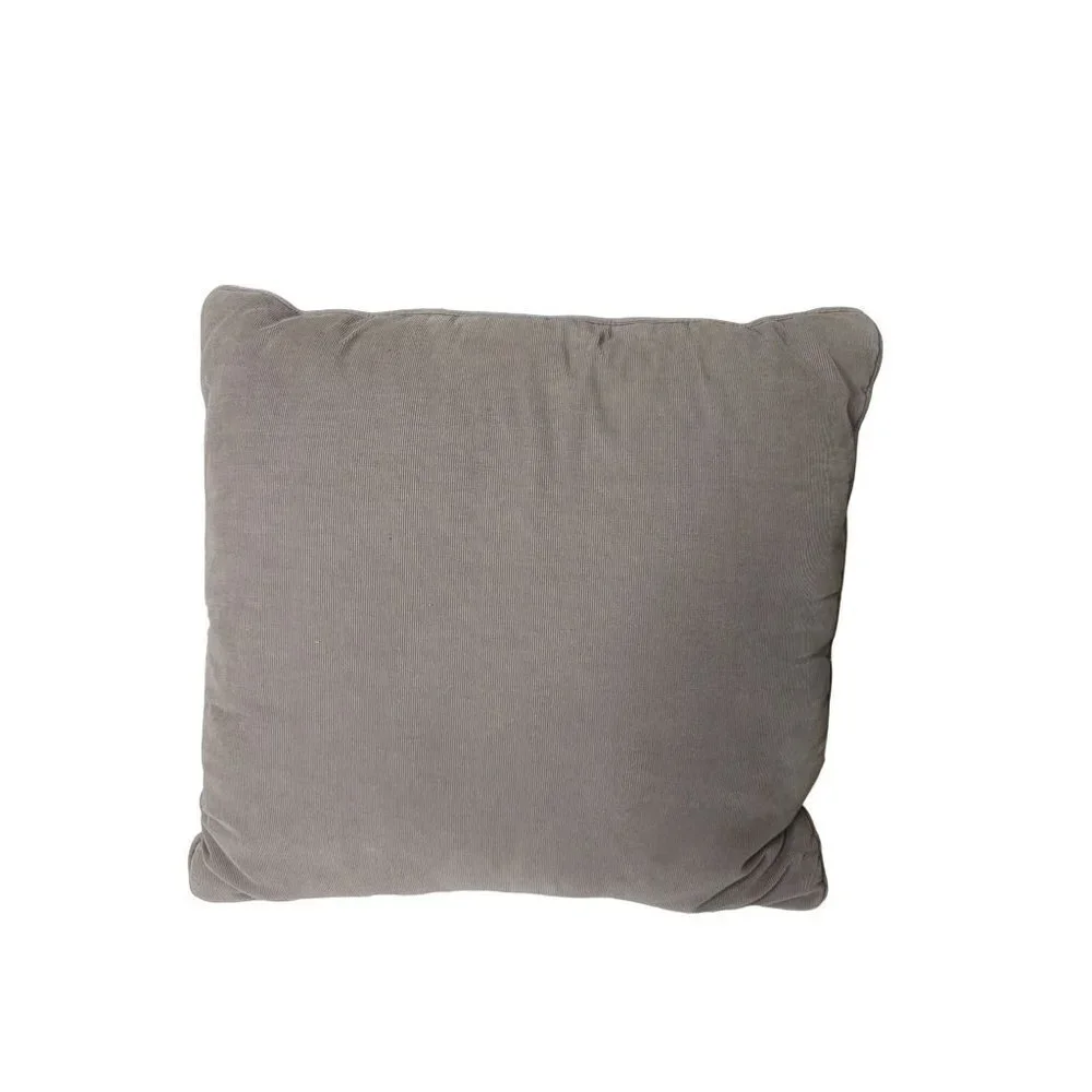 Pier 1 Throw Pillow Retro Floral Gray Orange Yellow Square 15 Inch